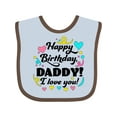 thumbnail image 1 of Inktastic Happy Birthday, Daddy I Love You Boys or Girls Baby Bib, 1 of 4
