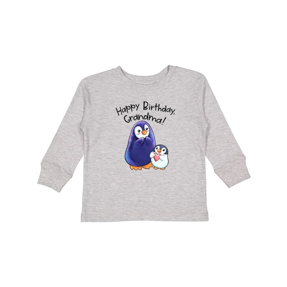 Inktastic Happy Birthday, Grandma Cute Penguins Boys or Girls Long Sleeve Toddler T-Shirt