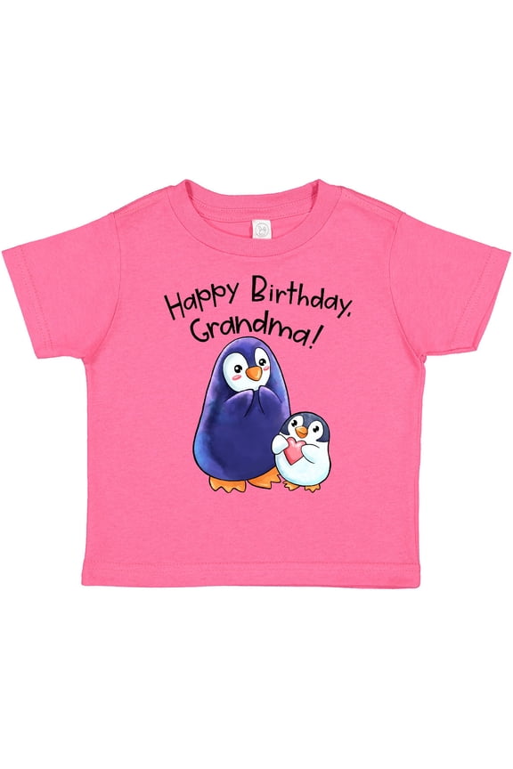Happy Birthday, Grandma- Cute Penguins Boys or Girls Toddler T-Shirt