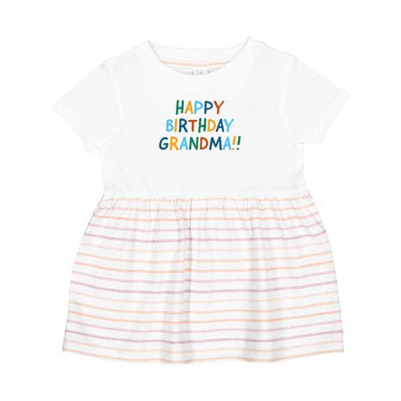 Inktastic Happy Birthday Grandma Girls Baby Dress
