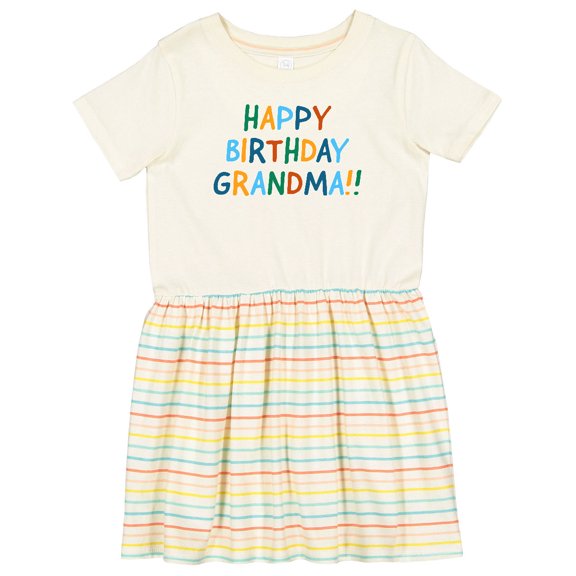 Inktastic Happy Birthday Grandma Girls Toddler Dress