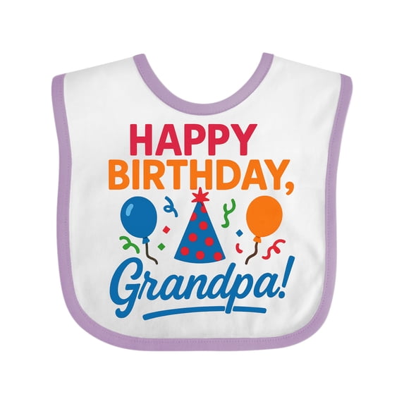 Inktastic Happy Birthday Grandpa Boys or Girls Baby Bib