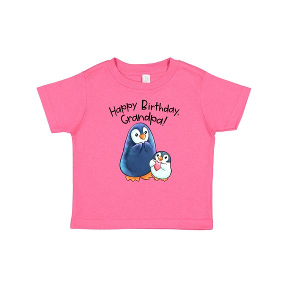 Inktastic Happy Birthday, Grandpa- Cute Penguins Boys or Girls Baby T-Shirt