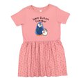 thumbnail image 1 of Inktastic Happy Birthday, Grandpa Cute Penguins Girls Toddler Dress, 1 of 5