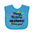 thumbnail image 1 of Inktastic Happy Birthday, Grandpa I Love You Boys or Girls Baby Bib, 1 of 4