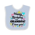 thumbnail image 1 of Inktastic Happy Birthday, Grandpa I Love You Boys or Girls Baby Bib, 1 of 4
