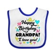 thumbnail image 1 of Inktastic Happy Birthday, Grandpa I Love You Boys or Girls Baby Bib, 1 of 4