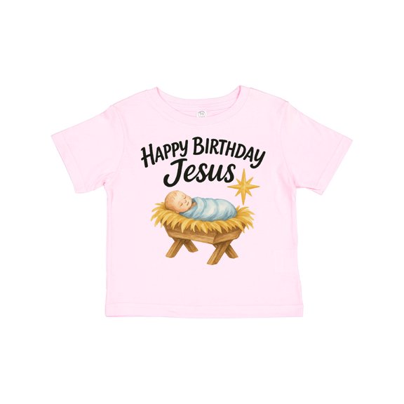 Inktastic Happy Birthday Jesus Nativity Christmas Boys or Girls Toddler T-Shirt