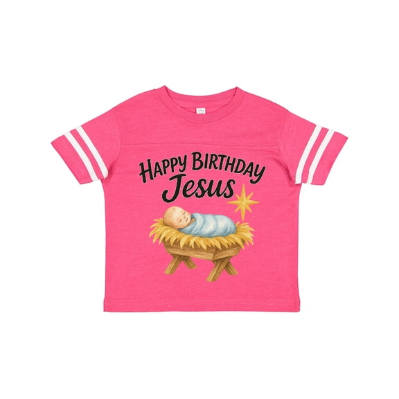 Inktastic Happy Birthday Jesus Nativity Christmas Boys or Girls Toddler T-Shirt
