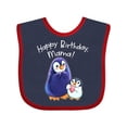 thumbnail image 1 of Inktastic Happy Birthday, Mama- Cute Penguins Boys or Girls Baby Bib, 1 of 4