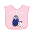 thumbnail image 1 of Inktastic Happy Birthday, Mama- Cute Penguins Boys or Girls Baby Bib, 1 of 4