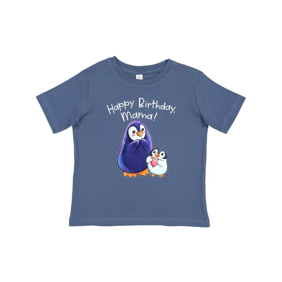 Inktastic Happy Birthday, Mama Cute Penguins Boys or Girls Baby T-Shirt