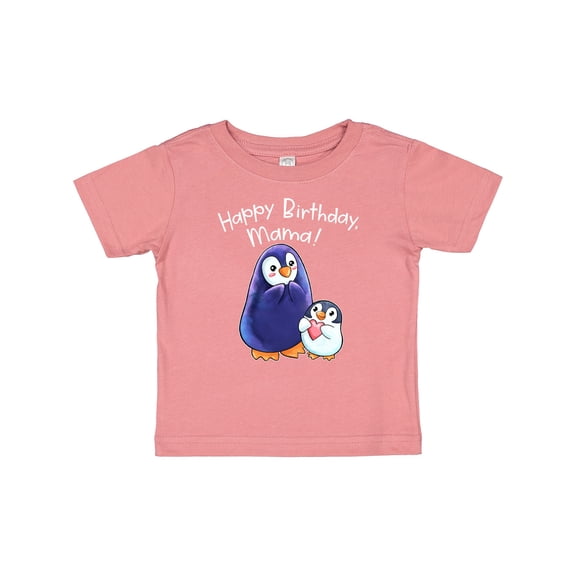 Inktastic Happy Birthday, Mama Cute Penguins Boys or Girls Baby T-Shirt