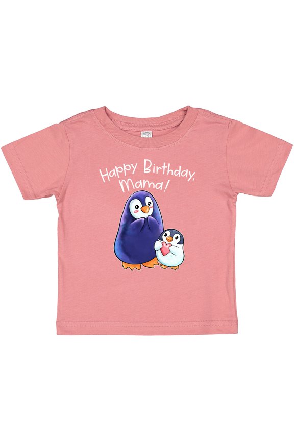 Happy Birthday, Mama Cute Penguins Boys or Girls Baby T-Shirt