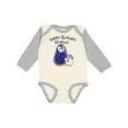 thumbnail image 1 of Inktastic Happy Birthday, Mama Cute Penguins Boys or Girls Long Sleeve Baby Bodysuit, 1 of 5