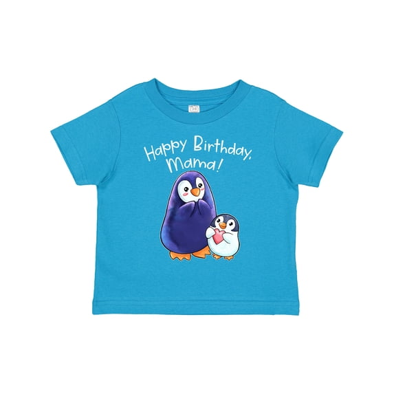 Inktastic Happy Birthday, Mama- Cute Penguins Boys or Girls Toddler T-Shirt