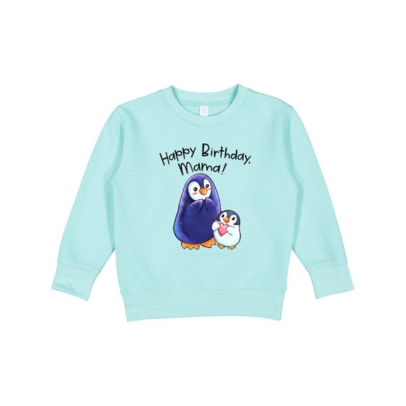 Inktastic Happy Birthday, Mama Cute Penguins Toddler Sweatshirt