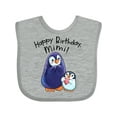 thumbnail image 1 of Inktastic Happy Birthday, Mimi- Cute Penguins Boys or Girls Baby Bib, 1 of 4