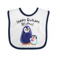 thumbnail image 1 of Inktastic Happy Birthday, Mimi- Cute Penguins Boys or Girls Baby Bib, 1 of 4