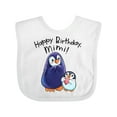thumbnail image 1 of Inktastic Happy Birthday, Mimi- Cute Penguins Boys or Girls Baby Bib, 1 of 4