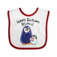 thumbnail image 1 of Inktastic Happy Birthday, Mimi- Cute Penguins Boys or Girls Baby Bib, 1 of 4