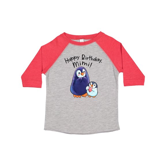 Inktastic Happy Birthday, Mimi- Cute Penguins Boys or Girls Toddler T-Shirt