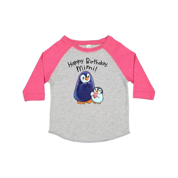 Inktastic Happy Birthday, Mimi- Cute Penguins Boys or Girls Toddler T-Shirt