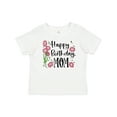 thumbnail image 1 of Inktastic Happy Birthday, Mom Pink Flowers Boys or Girls Baby T-Shirt, 1 of 5