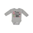 thumbnail image 1 of Inktastic Happy Birthday, Mom Pink Flowers Boys or Girls Long Sleeve Baby Bodysuit, 1 of 5