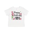thumbnail image 1 of Inktastic Happy Birthday, Mom Pink Flowers Boys or Girls Toddler T-Shirt, 1 of 5