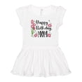 thumbnail image 1 of Inktastic Happy Birthday, Mom Pink Flowers Girls Toddler Dress, 1 of 5