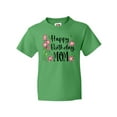 thumbnail image 1 of Inktastic Happy Birthday, Mom Pink Flowers Youth T-Shirt, 1 of 5
