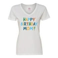 thumbnail image 1 of Inktastic Happy Birthday Mom Women's V-Neck T-Shirt, 1 of 5