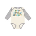 thumbnail image 1 of Inktastic Happy Birthday Mommy Boys or Girls Long Sleeve Baby Bodysuit, 1 of 5