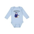 thumbnail image 1 of Inktastic Happy Birthday, Mommy- Cute Penguins Boys or Girls Long Sleeve Baby Bodysuit, 1 of 5