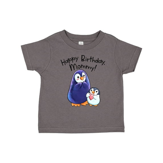 Inktastic Happy Birthday, Mommy- Cute Penguins Boys or Girls Toddler T-Shirt