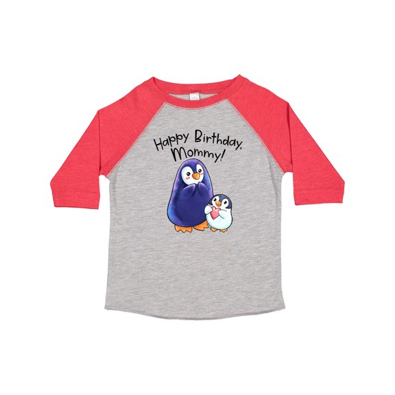 Inktastic Happy Birthday, Mommy- Cute Penguins Boys or Girls Toddler T-Shirt