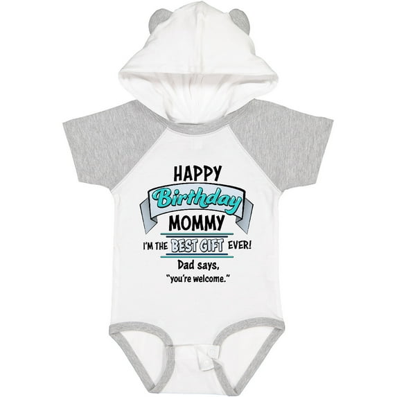 Inktastic Happy Birthday, Mommy I'm the Best Ever in Blue Boys or Girls Baby Bodysuit