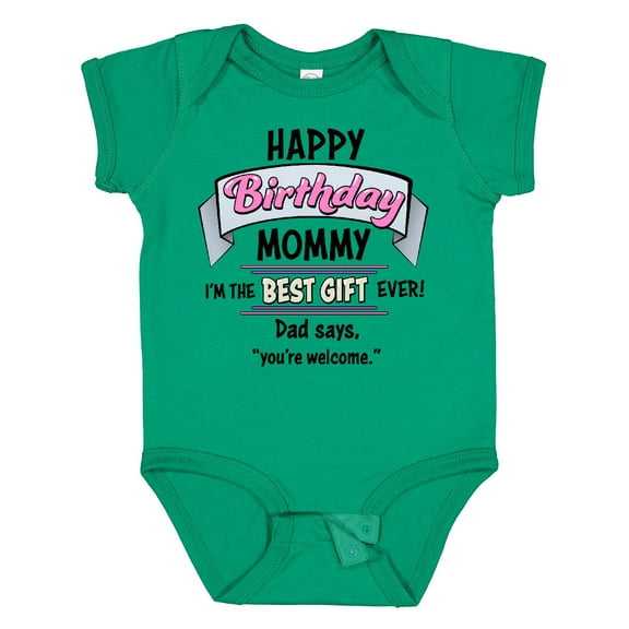 Inktastic Happy Birthday, Mommy I'm the Best Ever in Pink Boys or Girls Baby Bodysuit