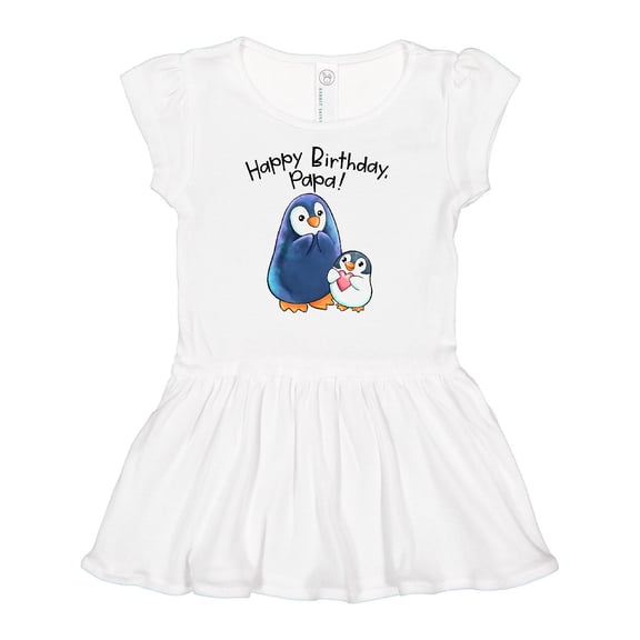 Inktastic Happy Birthday, Papa- Cute Penguins Girls Baby Dress