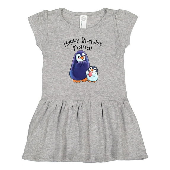 Inktastic Happy Birthday, Nana- Cute Penguins Girls Baby Dress