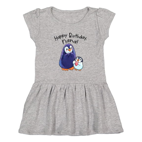 Inktastic Happy Birthday, Nana- Cute Penguins Girls Toddler Dress