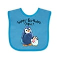 thumbnail image 1 of Inktastic Happy Birthday, Papa- Cute Penguins Boys or Girls Baby Bib, 1 of 4