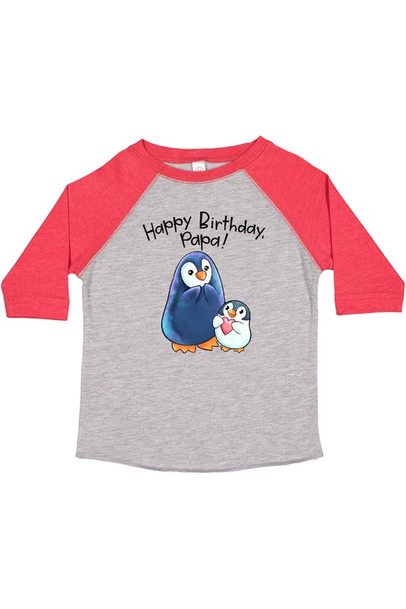 Happy Birthday, Papa- Cute Penguins Boys or Girls Toddler T-Shirt