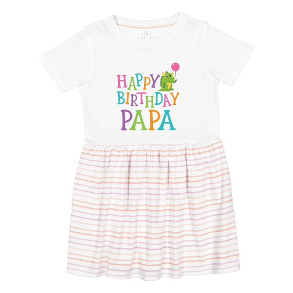 Inktastic Happy Birthday Papa Girls Toddler Dress
