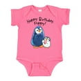 thumbnail image 1 of Inktastic Happy Birthday, Poppy Cute Penguins Boys or Girls Baby Bodysuit, 1 of 5