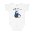 thumbnail image 1 of Inktastic Happy Birthday, Poppy Cute Penguins Boys or Girls Baby Bodysuit, 1 of 5