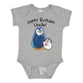 thumbnail image 1 of Inktastic Happy Birthday, Uncle Cute Penguins Boys or Girls Baby Bodysuit, 1 of 5