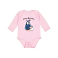 thumbnail image 1 of Inktastic Happy Birthday, Uncle Cute Penguins Boys or Girls Long Sleeve Baby Bodysuit, 1 of 5