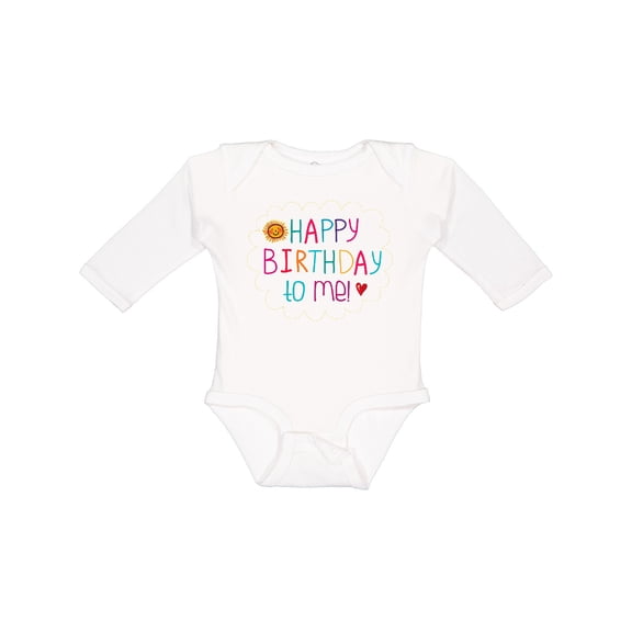 Inktastic Happy Birthday to Me Boys or Girls Long Sleeve Baby Bodysuit